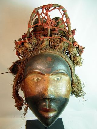 Bakongo Witch Doctor Mask W /spirit Guides,  Congo/ Santeria/ Eggun/ Palo Mayombe photo
