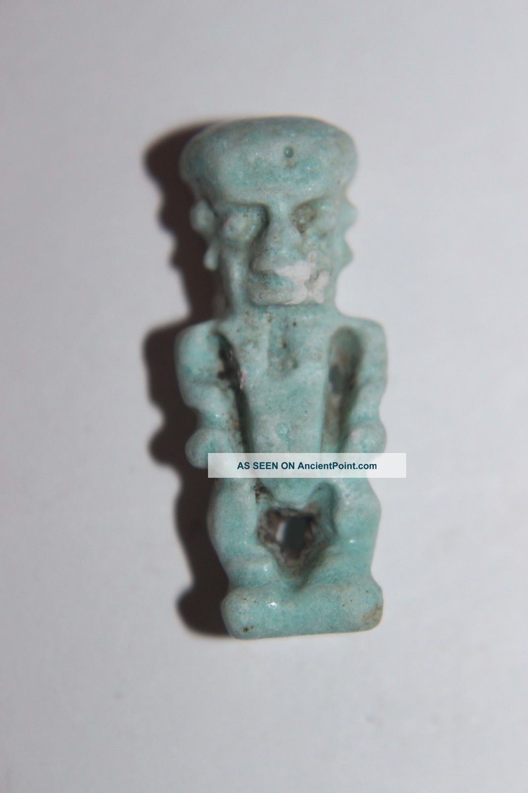 Ancient Egyptian Faience Amulet Ptah 30th Dyn 380 Bc Egyptian photo