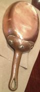 Antique Solid Copper Pan With Stamp On Back Metalware photo 1