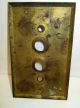 Vintage Push Button Switch Cover Antique Single Brass Light Plate Old Hardware Switch Plates & Outlet Covers photo 3