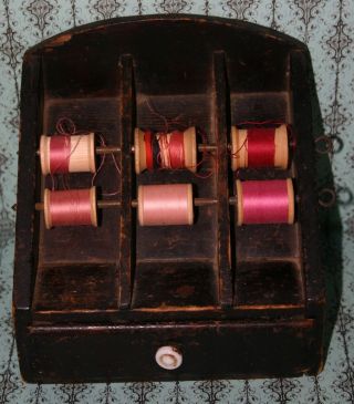 Handmade Thread Spool Holder Display Sewing Vintage Antique Store Primitive photo