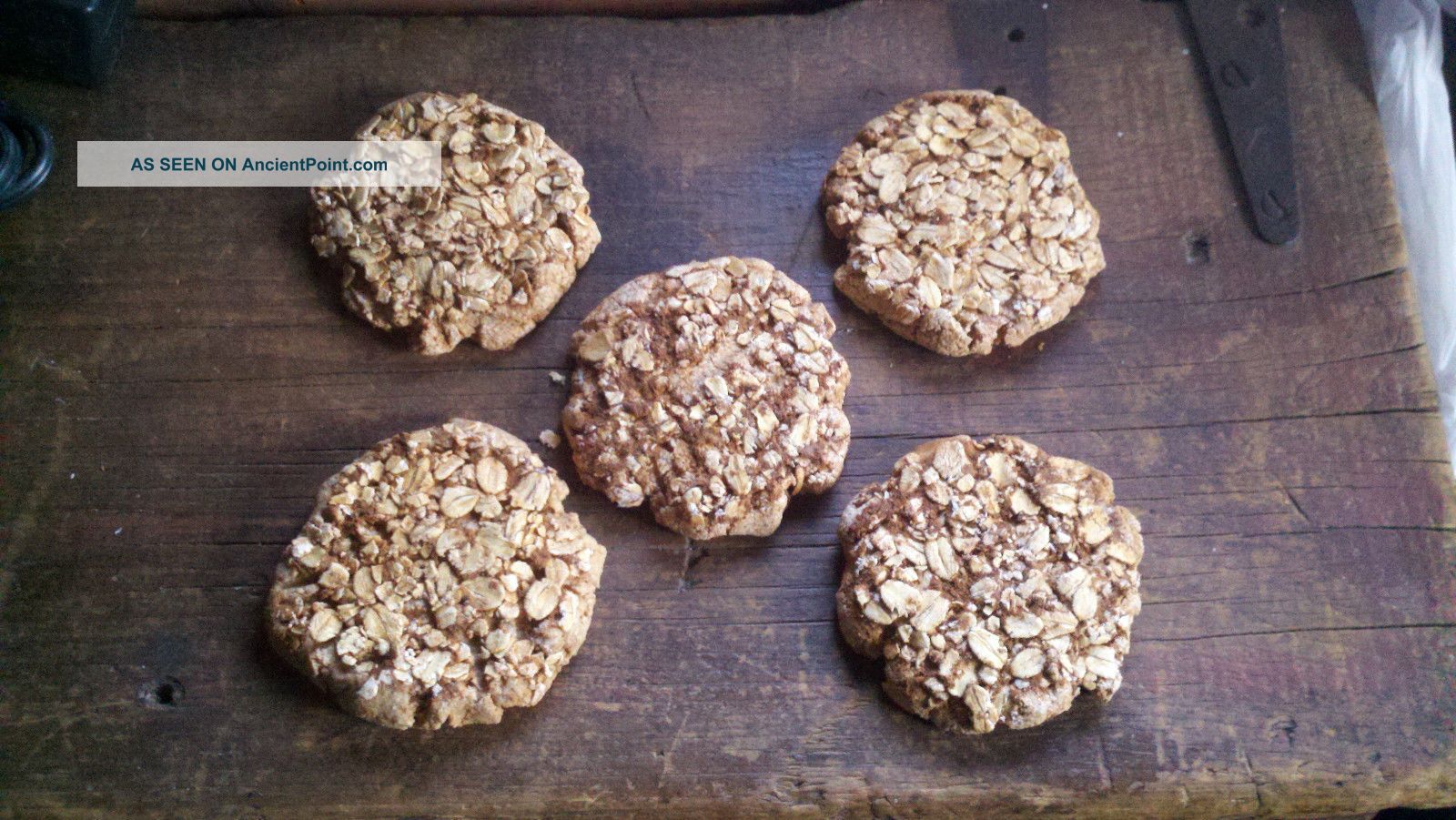 Primitive Homestead Pantry Fake Food Faux Oatmeal Cookies Bowl Filler Ornie Primitives photo