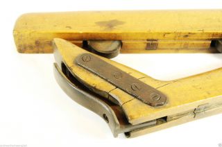 Antique Adjustable Calvary Officer Boot Form W/ Wood And Cast Iron - Works photo