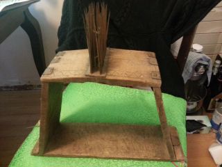 Antique Russian 1800s Flax Hatchel,  Large Hand Forged And Decorated photo
