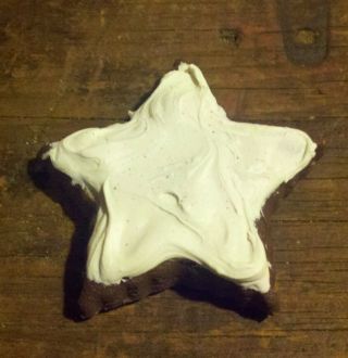 Primitive Homestead Pantry Fake Food Vanilla Star Cookies Bowl Fillers Ornies photo