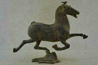 Handwork Copper Carving Galloping Horse Tread A Swallow Noble Statue photo