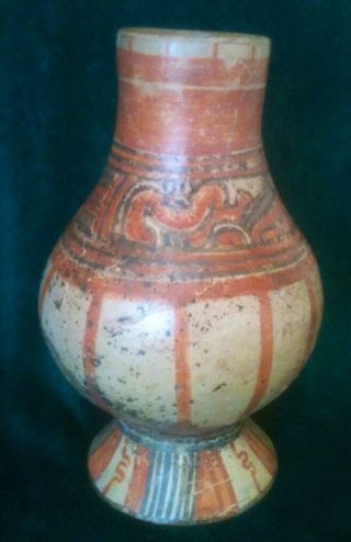Inca Treasures Ltd Pre Columbian Pottery Urn Nicoyan Artifact,  Art Vessel,  Coa photo