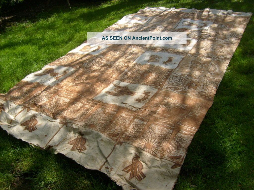 Ceremonial Tapa Cloth (bark Cloth) Extra Large 6 ' X 13 ' Pacific Islands & Oceania photo
