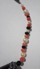 Antique 1920s Hand Crafted African Coral Pearl Black Glass Bead Necklace Jewelry photo 6