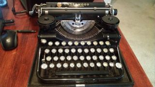 Rare Vintage Antique 1926 Underwood Standard Portable Black Typewriter Sn 4b5563 photo