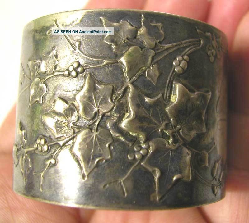 Art Nuveau Solid Silver Silver 800 German Napkin Ring L Germany photo