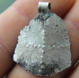 Scandinavian/nordic - Viking Silver Warrior - Military Amulet Pendant 800 - 1000 Ad photo