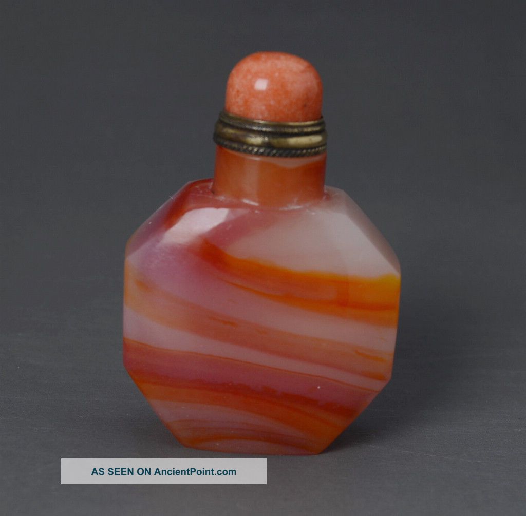 Chinese Rouge Colored Handwork Peking Glass Snuff Bottle - Jr10570 Snuff Bottles photo
