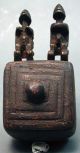 Dogon Couple African Ancestral Wood Box Container Statue Figure Mali Ethnix Other photo 1