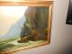 Antique Painting Coastal High Cliffs Dramatic Gulls Ships Signed T Bailey Other photo 3