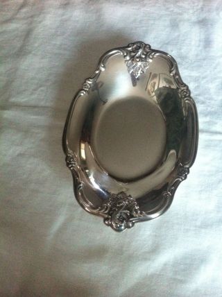 International Silver Co Silver Plated Canape/olive Serving Dish,  Stamped W/crown photo