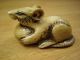 Antique Rat W/egg Authentic Japanese Carved Signed Netsuke Netsuke photo 1
