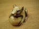 Antique Rat W/egg Authentic Japanese Carved Signed Netsuke Netsuke photo 2