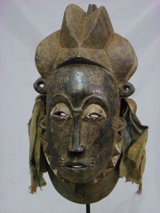 African Tribal Mask,  Baule Mblo Mask,  Antique,  Collectible,  African Mask photo