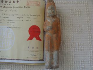 Primitive Authentic Coa Pottery Painted Figure Tang Dynasty China 618 906 Ad photo