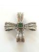 Byzantine Cross Pendant Solid Sterling Silver With Ruby & Emerald Byzantine photo 1