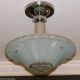 () 1940s Vintage Large Flower Glass Ceiling Light Lamp Chandeliers, Fixtures, Sconces photo 2