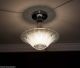 () 1940s Vintage Large Flower Glass Ceiling Light Lamp Chandeliers, Fixtures, Sconces photo 6