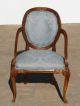 Vintage Exquisitely Carved Arm Chair French Provincial Blue Designer Fabric Post-1950 photo 1