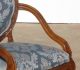 Vintage Exquisitely Carved Arm Chair French Provincial Blue Designer Fabric Post-1950 photo 6