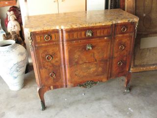Old Estate French Furniture Display Chest Hard Wood Stand Table Bronze Ormalu photo