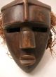 Antique Carved African Tribal Mask Raffia Hair Wooden Headdress Primative Art Masks photo 4