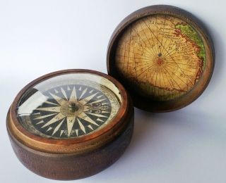 1800 Marittime Compass Signed 