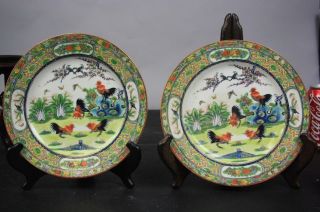 19th - 20thc.  Pair Chinese Famille - Rose Dishes photo