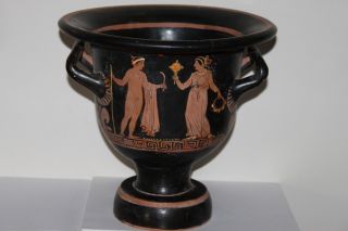 Quality Ancient Greek Pottery Red Figure Crater 4th Cent Bc Wine photo