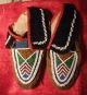 Antique Iroquois American Indian Pony Beaded Moccasins,  Ca 1900.  Look Native American photo 1