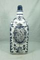 Antique Faience Majolica Apothecary Wine Bottle Jug Coat Of Arms Rama Italy 20 