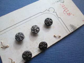 Little Antique Buttons From Iron Made In Paris photo