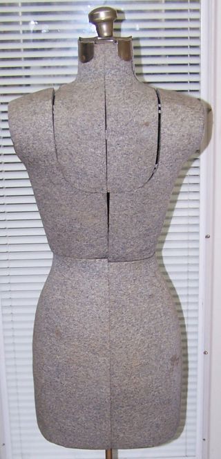 Adjustable Vintage Dress Form W/ Metal Base - Retro Industrial Look photo