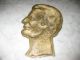 Antique Bronze Plaque Of Lincoln Metalware photo 1