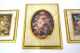 Vintage Italy Antiqued Florentine Wall Plaque Floral Shabby Gold Print Chic Set Toleware photo 1