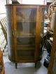 Antique Bow Front China Cabinet 1900-1950 photo 1