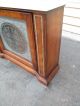 53067 Marble Top Credenza Curio W/ Etched Glass Door Post-1950 photo 3