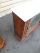 53067 Marble Top Credenza Curio W/ Etched Glass Door Post-1950 photo 7