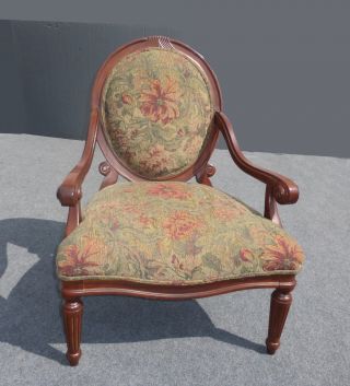 Gorgeous Vintage Bernhardt Floral Design Accent Arm Chair photo