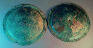 Cymbals,  Roman Holy Land Bronze Over 1600 Years Old photo
