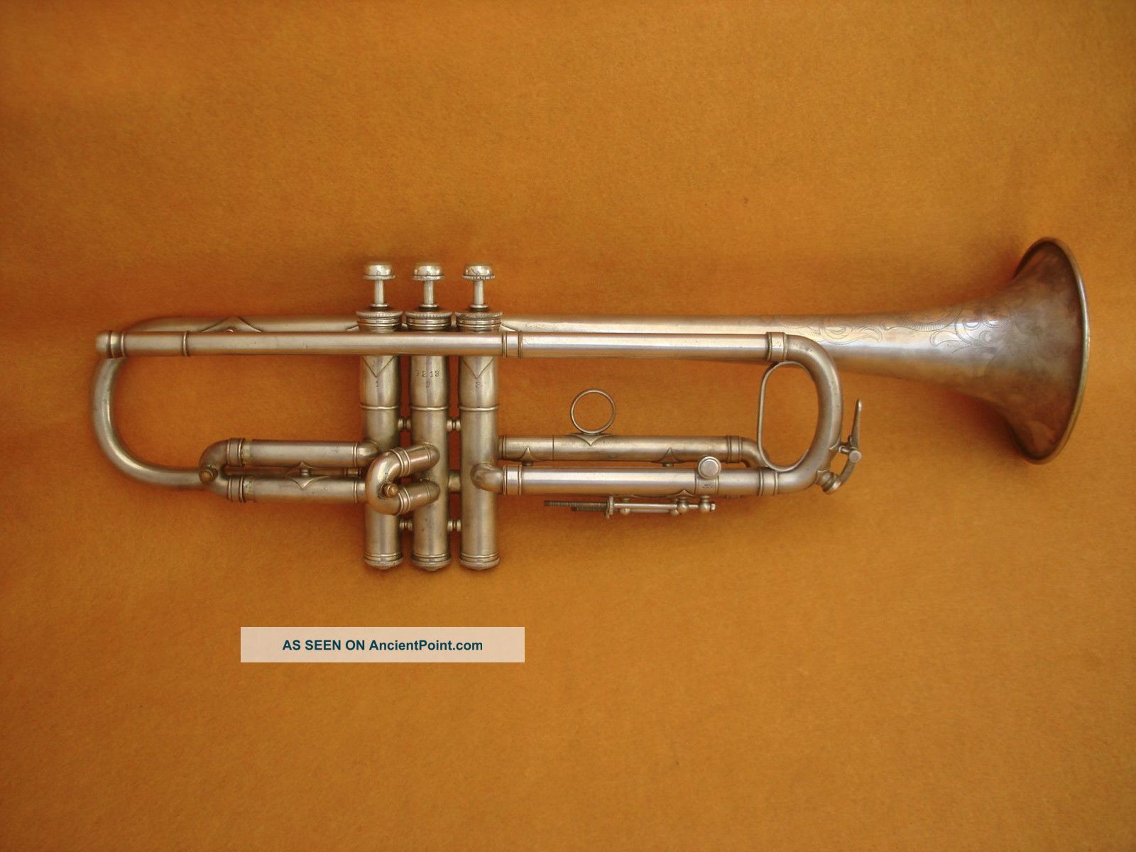 Harry B.  Jay Columbia Silver Bb Trumpet In 9213 - Brass photo