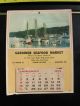 Antique Vintage Boats Ships Calendar 1972 Gardiner Maine Fish Seafood Market Plaques & Signs photo 1