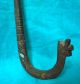 1700 ' S Antique Snake Head Shape Carved Iron Period Indian Waking Stick India photo 1