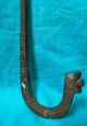 1700 ' S Antique Snake Head Shape Carved Iron Period Indian Waking Stick India photo 4