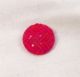 Vintage Red Glass Button Herringbone Design Czech A Beauty For Dress Or Jacket Buttons photo 2